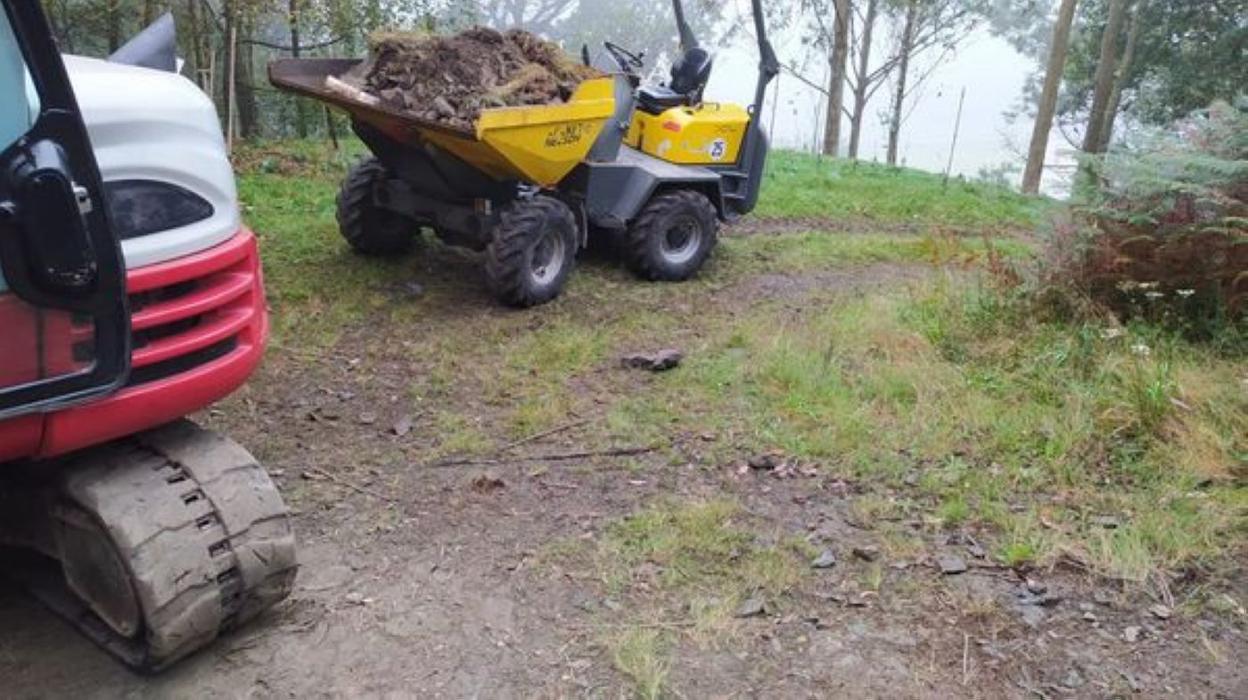 Comienzan las obras en el camino de acceso a Lebredo