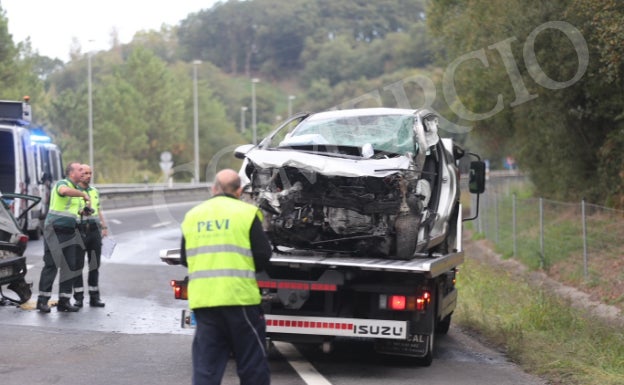 Fotos: Grave accidente en la A-66 a la altura de Soto de Ribera