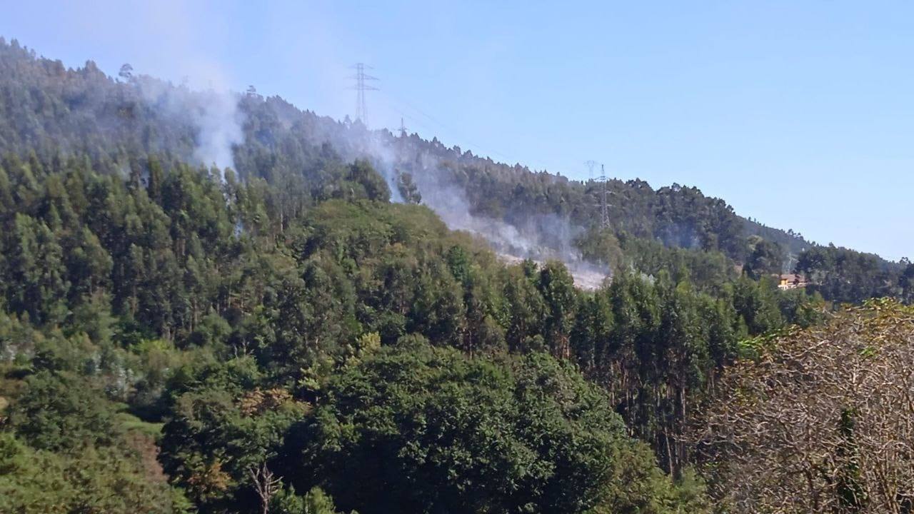 Estado del incendio este jueves.