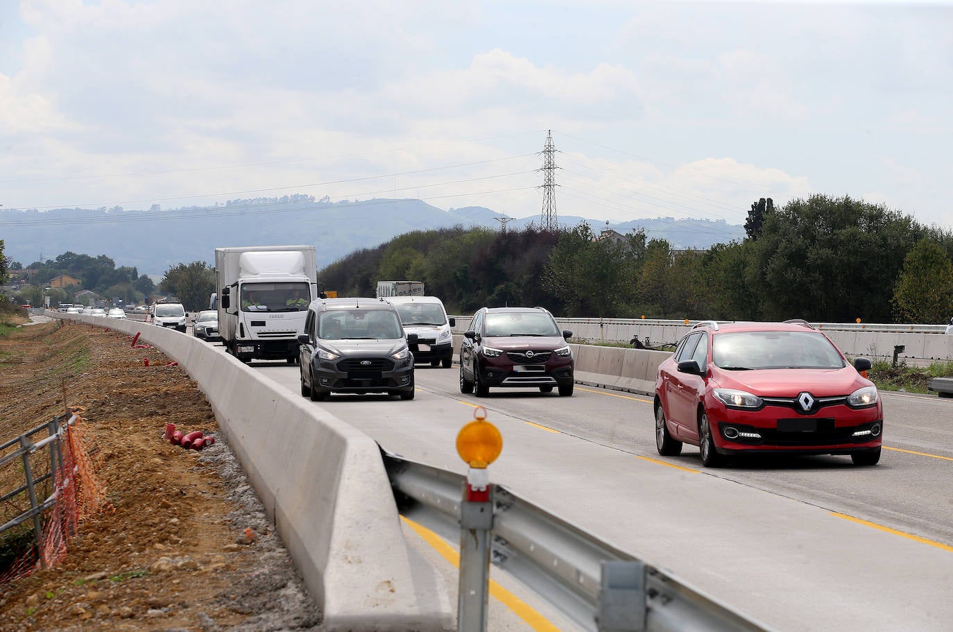 Tráfico en el tramo de las obras de la 'Y' 