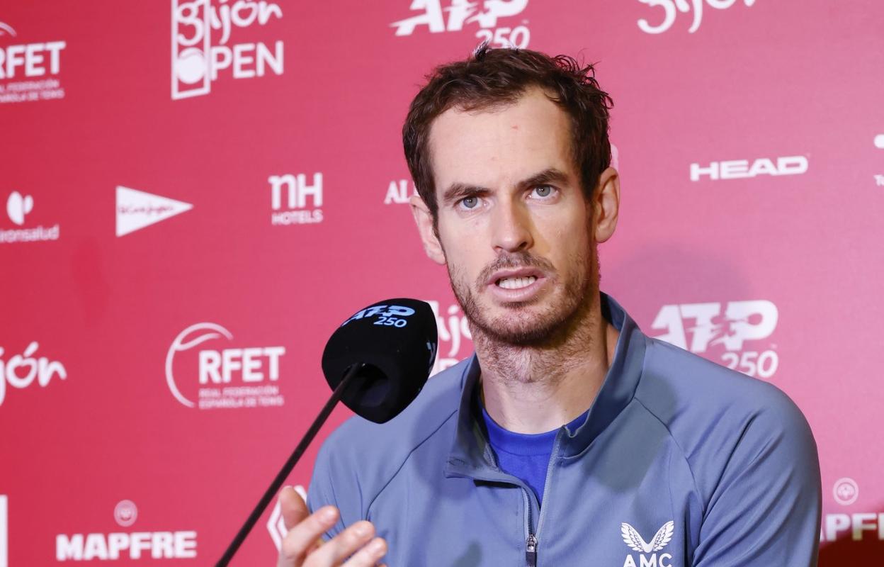 Andy Murray, durante su comparecencia ante los medios. 