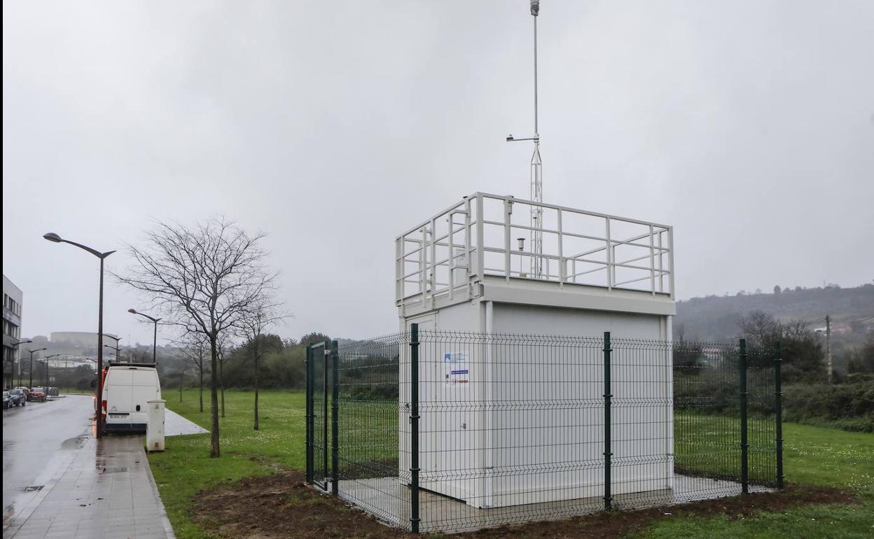 Estación de medición de la calidad del aire en El Lauredal