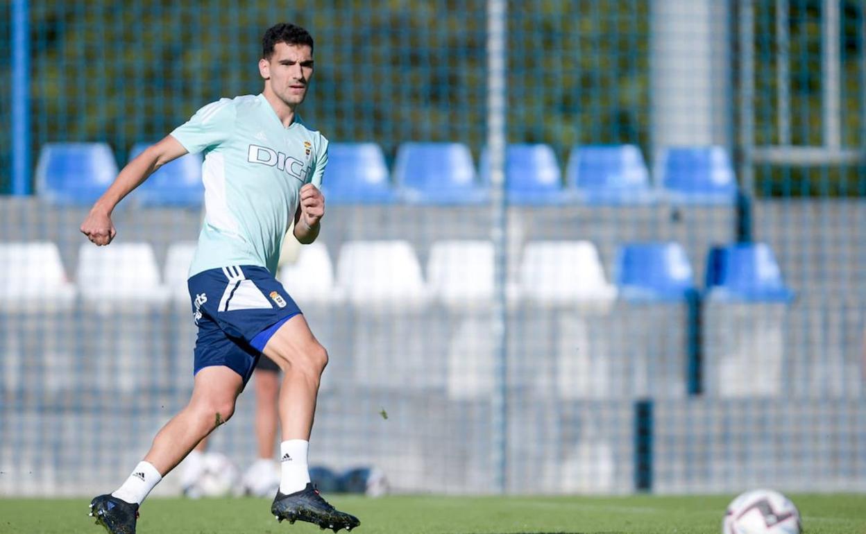 Dani Calvo, jugador del Real Oviedo. 