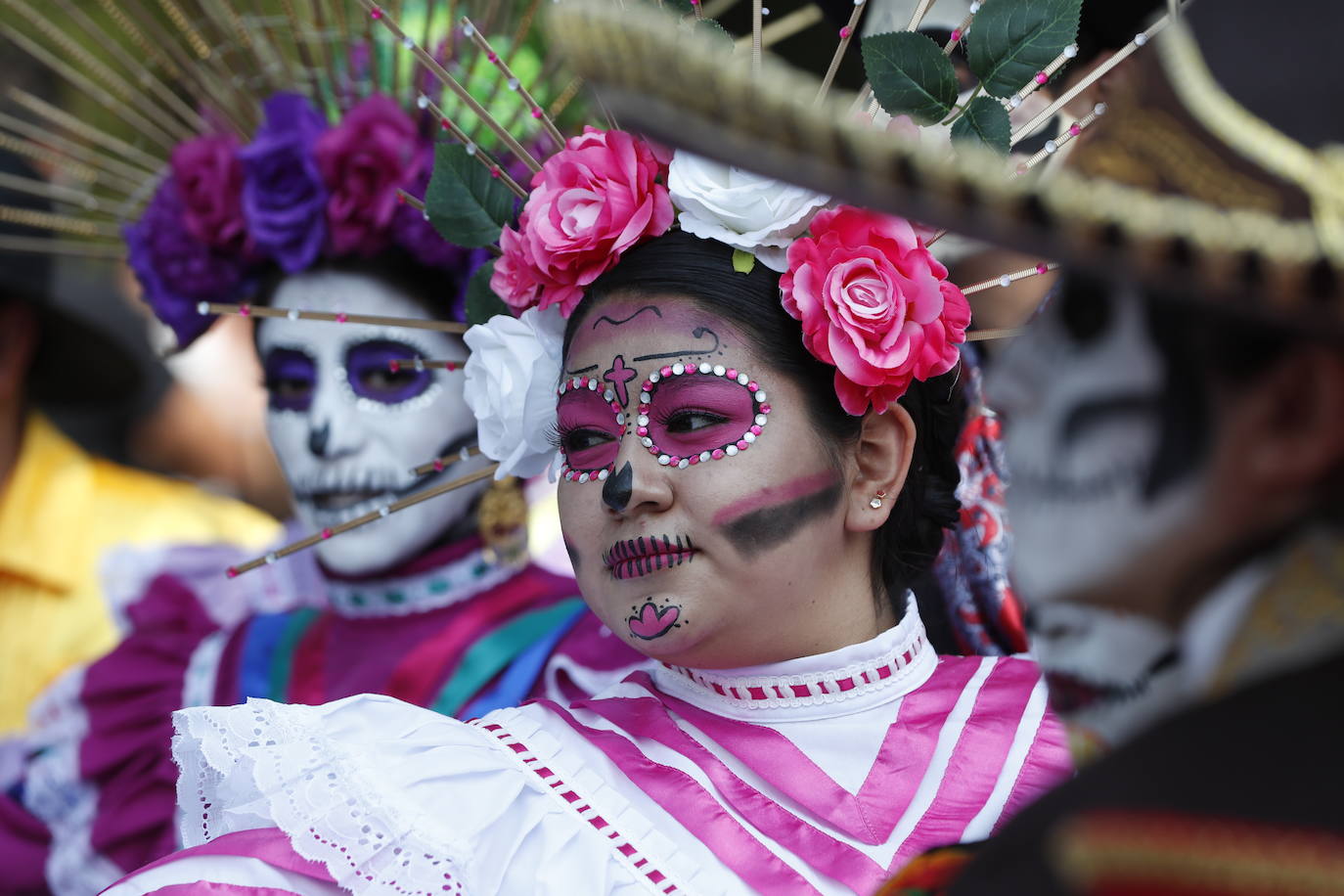 Fotos: Las espectaculares catrinas, el mayor ícono mexicano del Día de Muertos