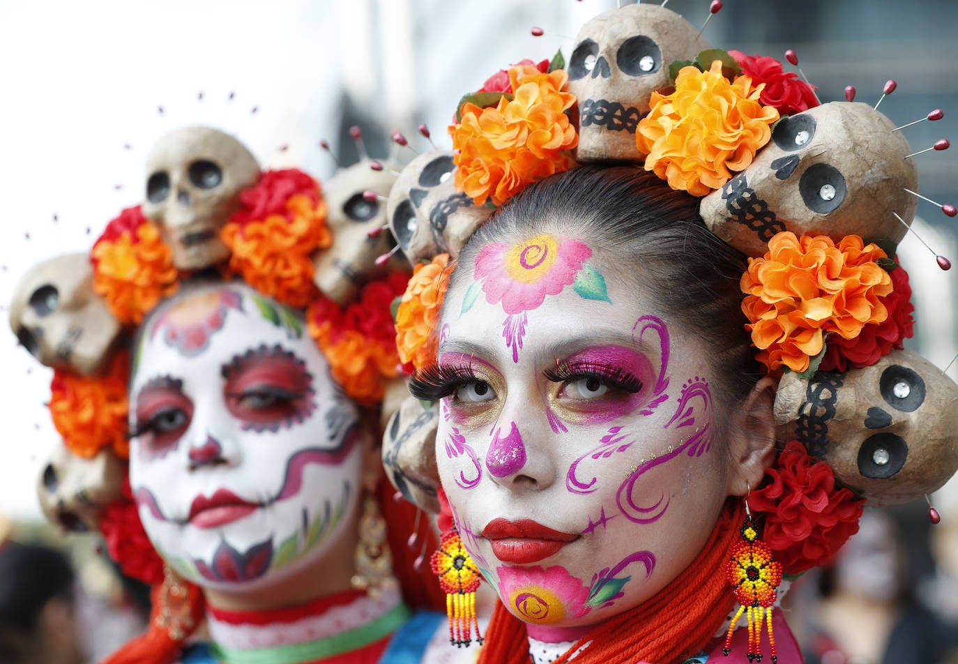 Fotos: Las espectaculares catrinas, el mayor ícono mexicano del Día de Muertos