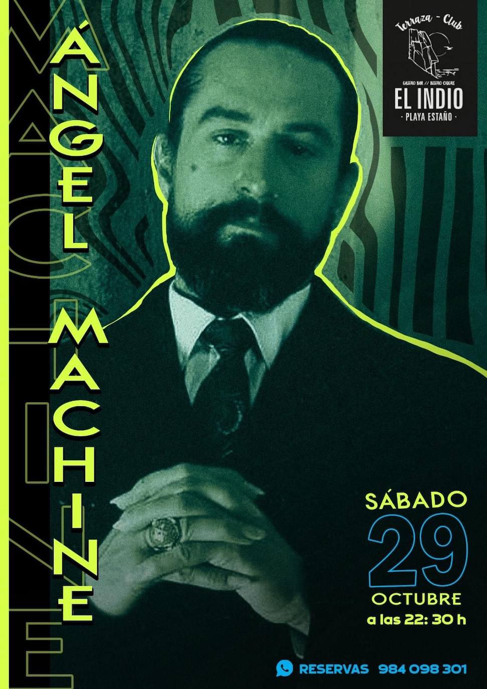 El grupo Ángel Machine tocará en directo a las 22:30, el sábado 29 de octubre. 