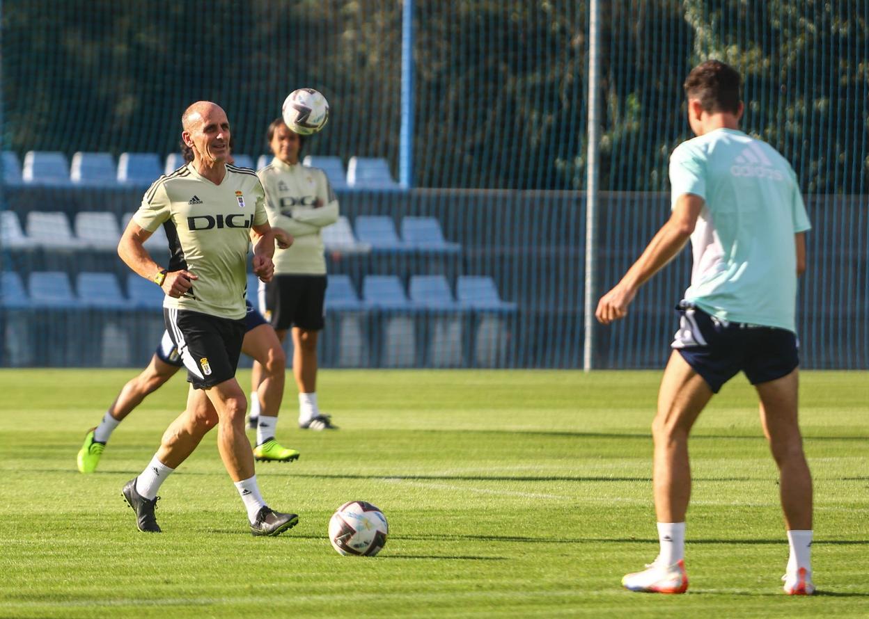 Fito Mayordomo, en uno de sus primeros entrenamientos con el cuadro azul. 