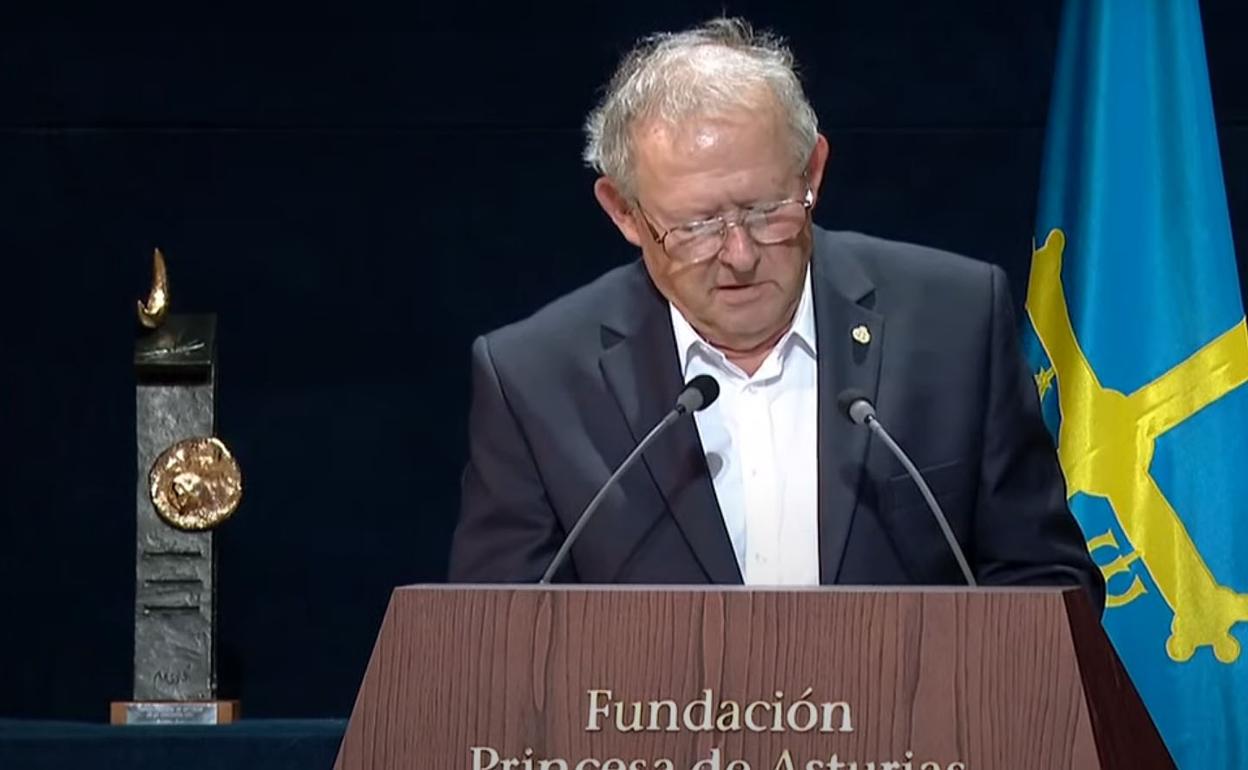 Adam Michnik durante su intervención en la ceremonia de entrega de los Premios Princesa de Asturias.