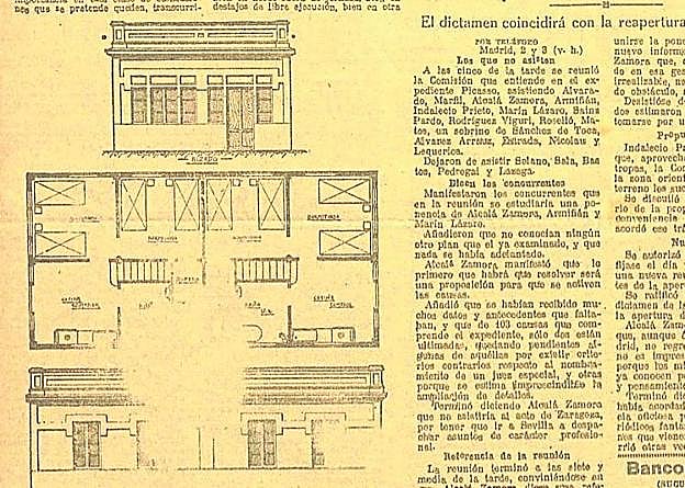 El plano de dos casas baratas modelo H, publicado en EL COMERCIO.