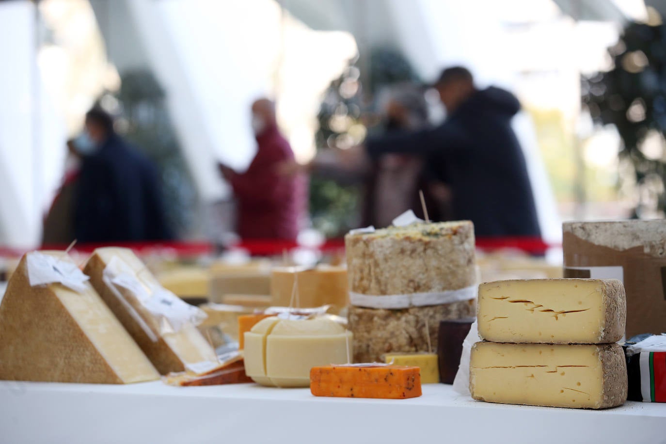 Muestra de quesos con aspiración a premio en los World Cheese Awards 