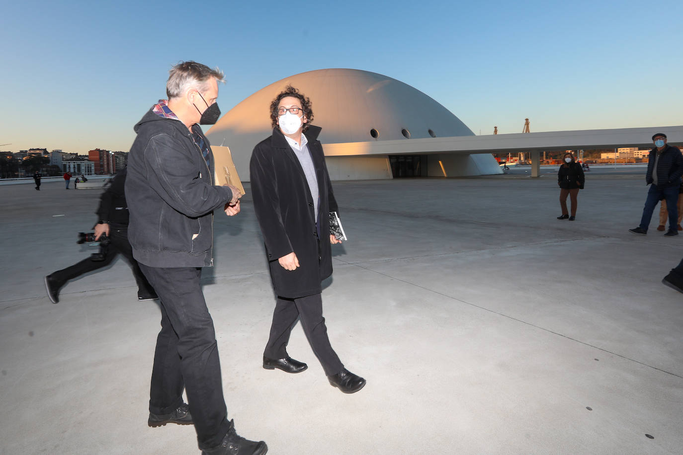 El actor estadounidense visitó Avilés en enero de este año. 