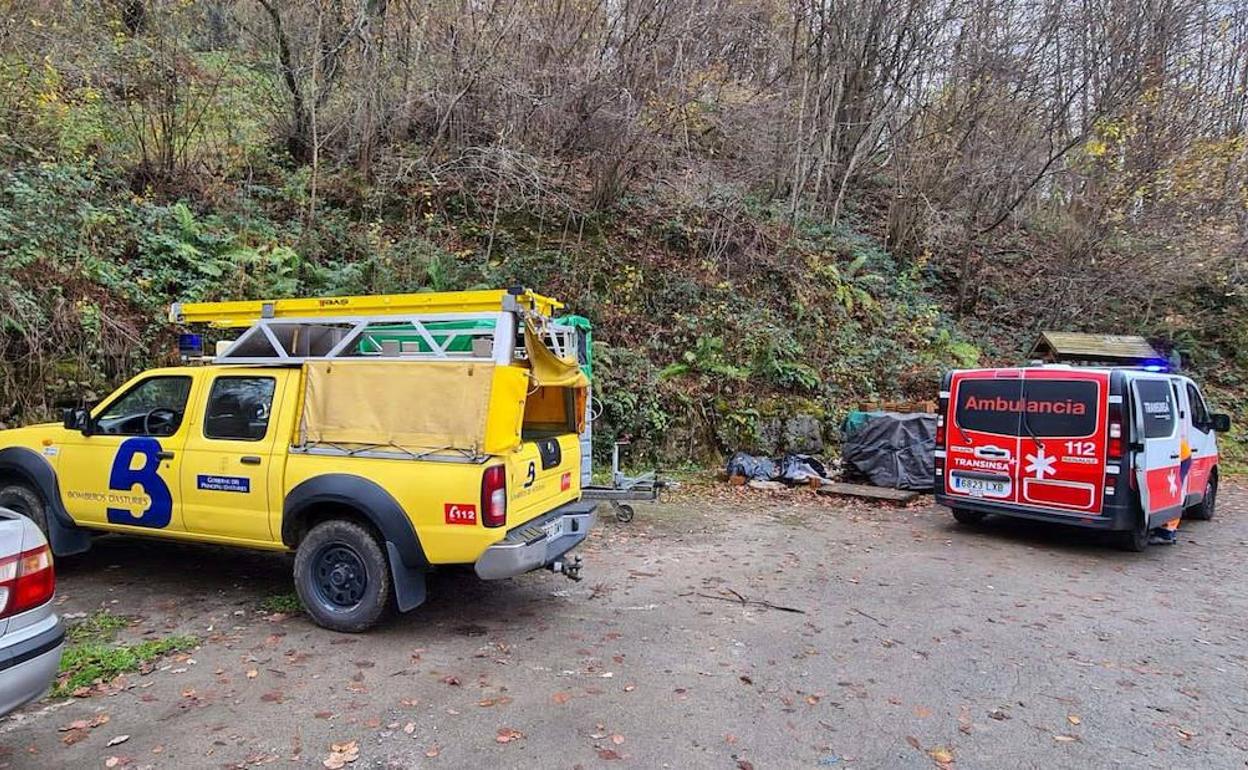 Zona donde se produjo el accidente, en La Felguerina.