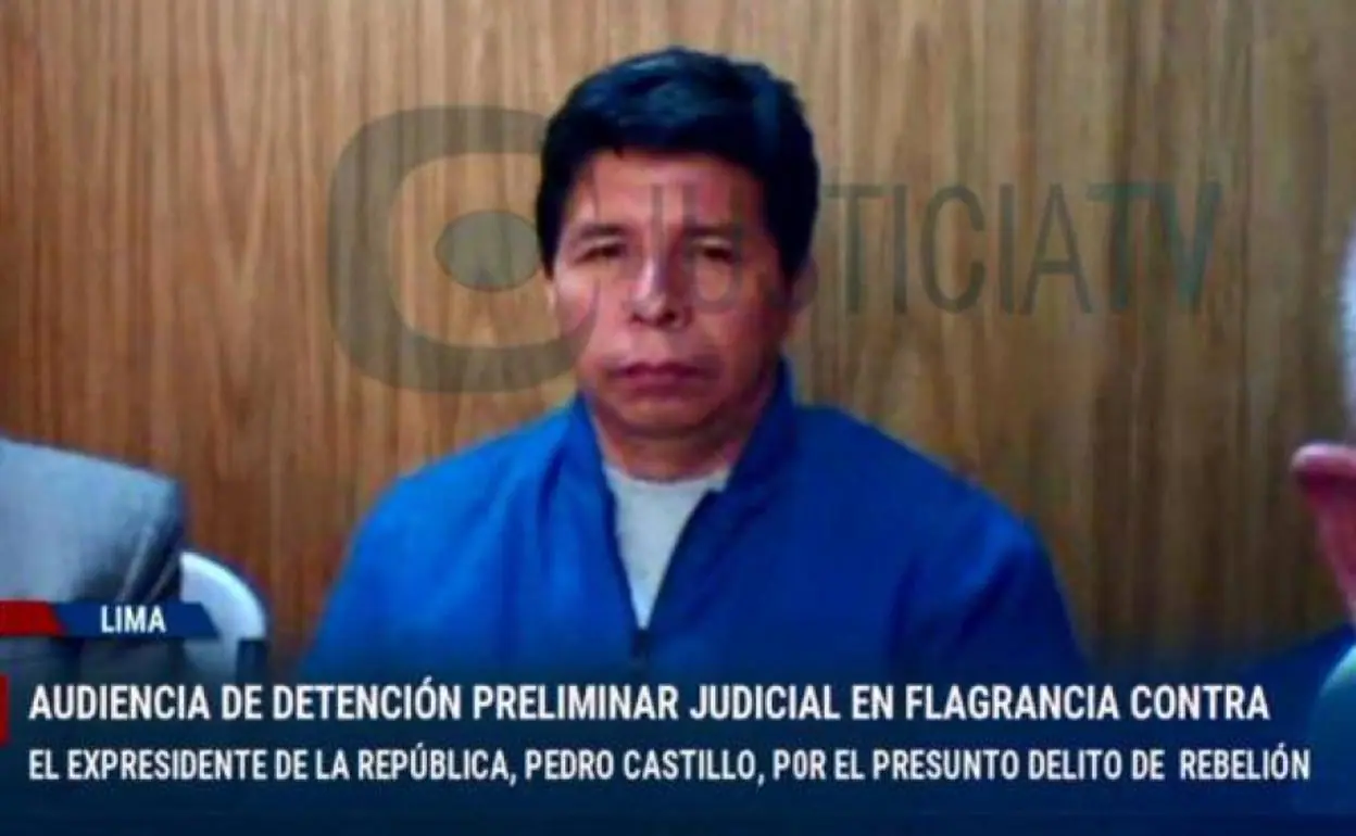 Pedro Castillo justo antes de entrar en prisión.