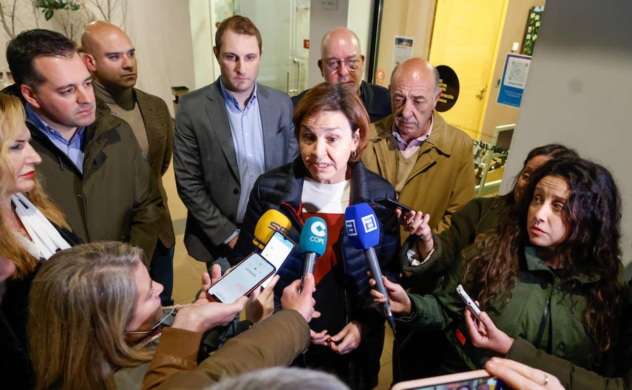 Carmen Moriyón tras anunciar su candidatura a la Alcaldía de Gijón.