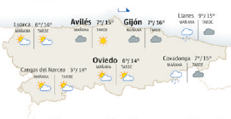 El tiempo en Asturias.