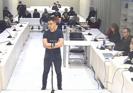 Akca O., capitán del 'Nehir', durante su declaración en la Audiencia Nacional.