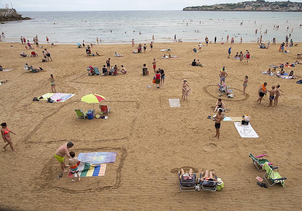 La playa de San Lorenzo en el verano del 2020.
