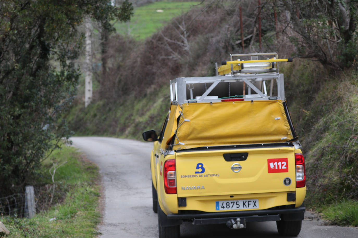 Lucha contra el fuego en Asturias