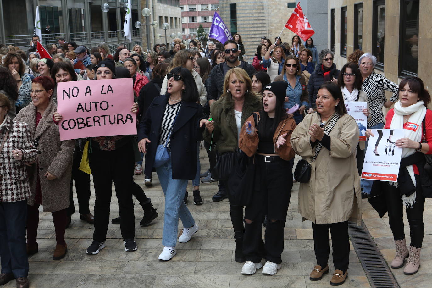 Protesta de la plantilla del ERA en Oviedo