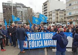 Manifestación de este sábado en La Coruña.