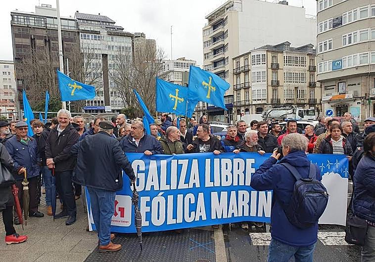 Manifestación de este sábado en La Coruña.