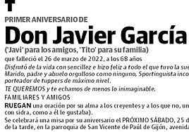 «Un brindis, a ser posible con sidra, como a él le gustaba»: la esquela de un gijonés en el primer aniversario de su muerte