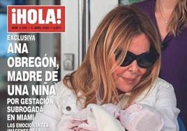 Ana Obregón sale del hospital con su hija en brazos.