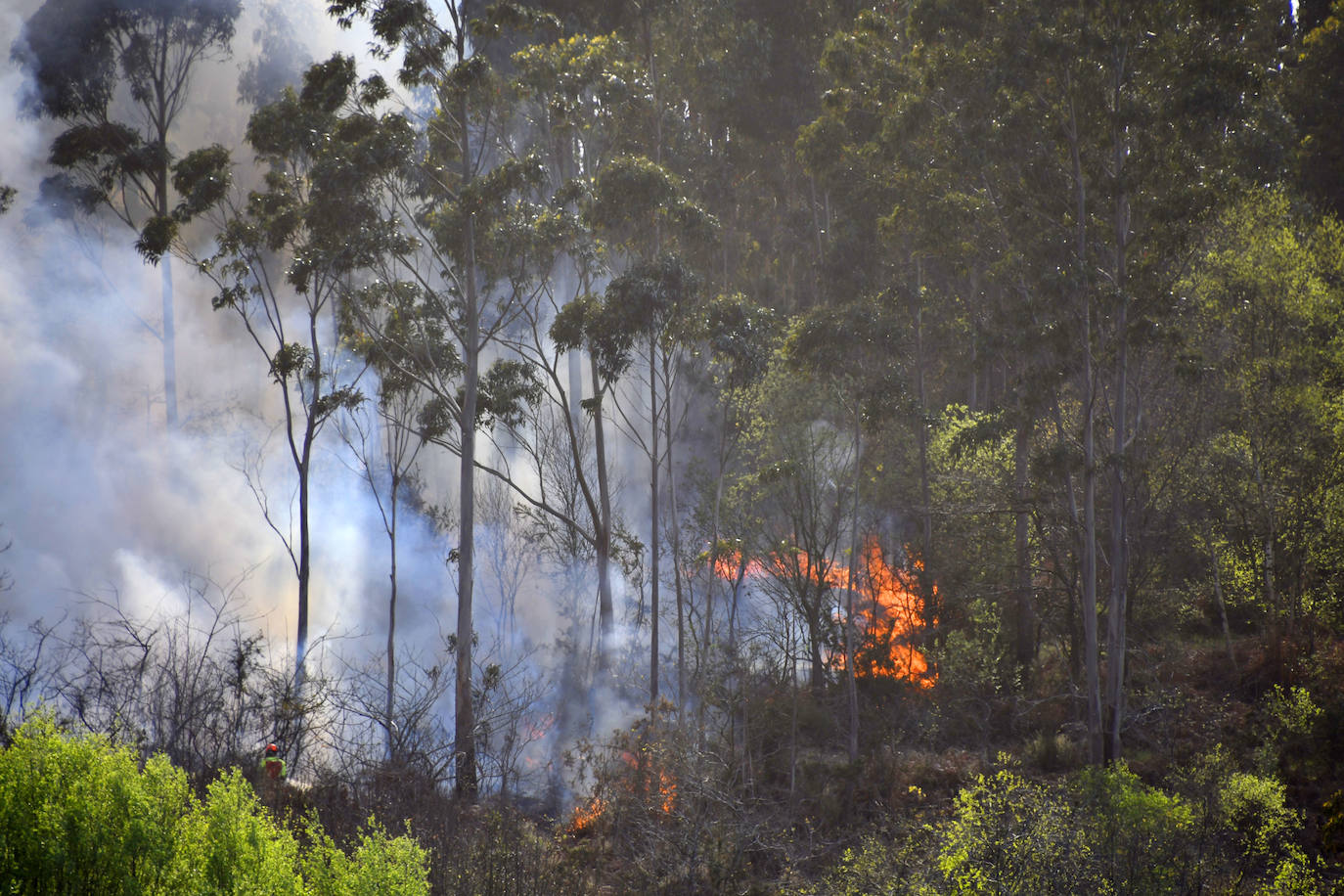 El fuego devasta Asturias