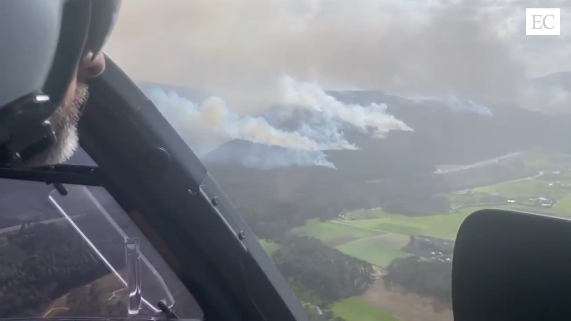 Los incendios en Asturias vistos desde el aire