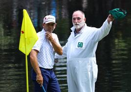 Sergio García y José Andrés, en el Masters de Augusta.