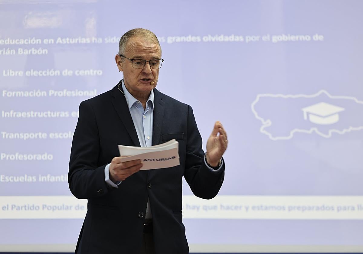 El candidato autonómico del PP, Diego Canga.