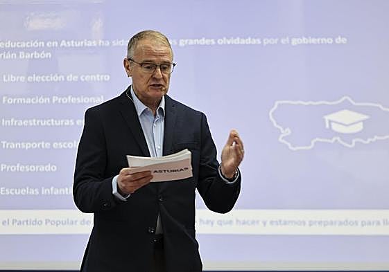 El candidato autonómico del PP, Diego Canga.