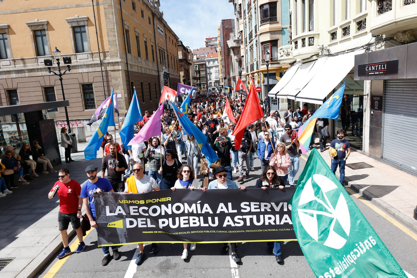 Clamor en Gijón por «trabajo digno, derechos y subida salarial»