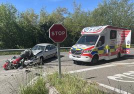 Accidente en la AS-269, en Langreo.