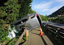 Estado en el que quedó el vehículo tras el accidente.