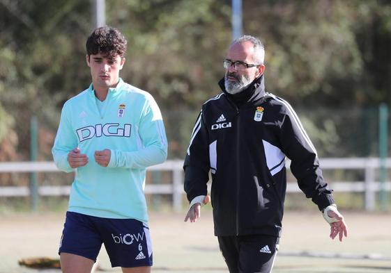 Javi Mier y Álvaro Cervera, durante un entrenamiento de este curso.