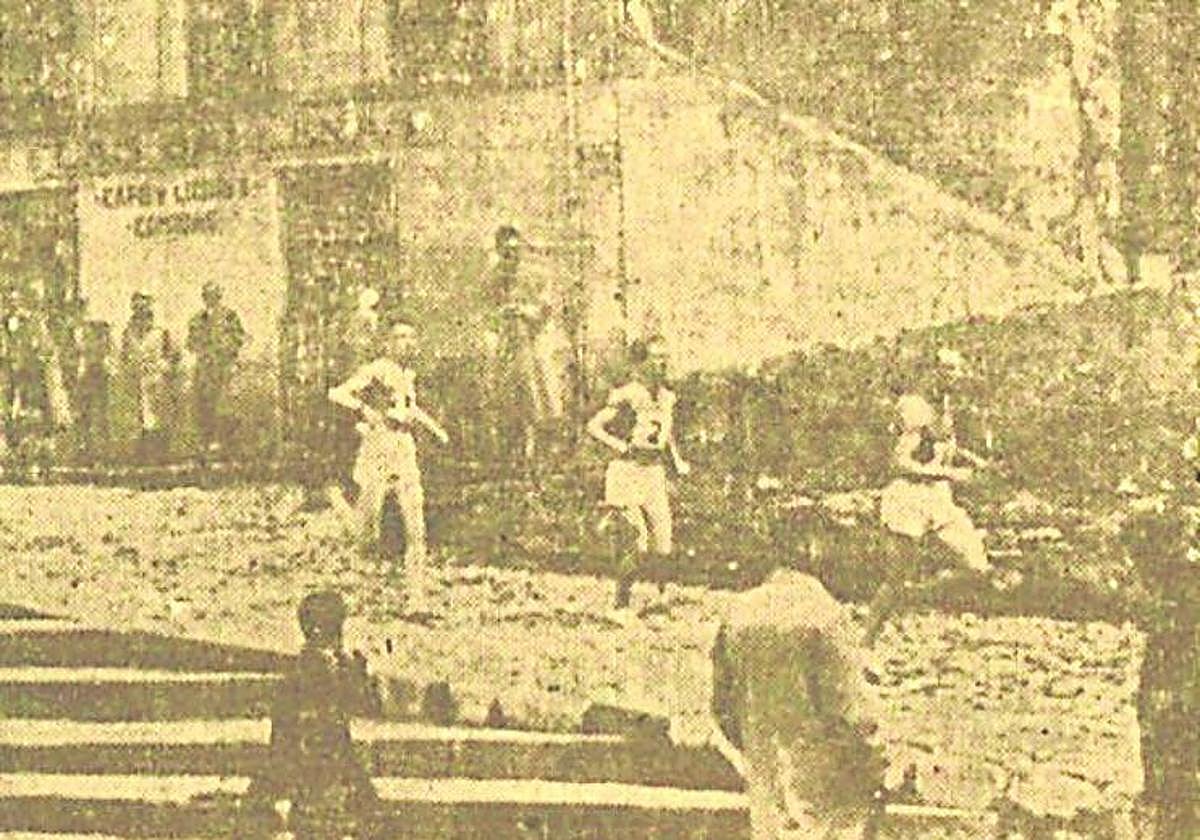 Polo, Huergo y Evaristo bajando la cuesta del Cholo.