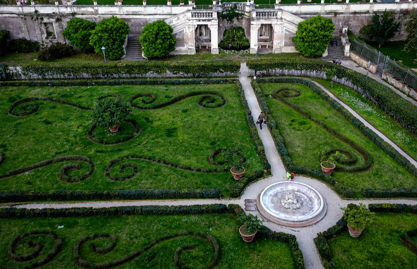 El jardín histórico del Palazzo Barberini es uno de los espacios que acoge el proyecto 'Injertos'.