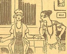 Dos mujeres, en la portada de EL COMERCIO de hace un siglo.