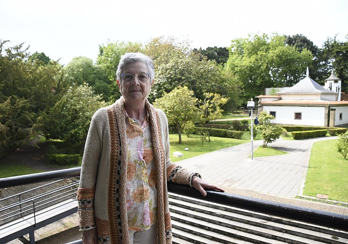Aurora González en la terraza de la Casa de la Cultura.