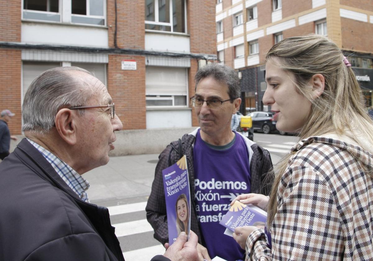 Olaya Suárez, ayer, en La Calzada.