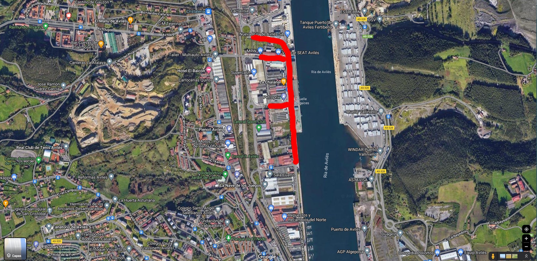 En rojo, las zonas cortadas al tráfico.