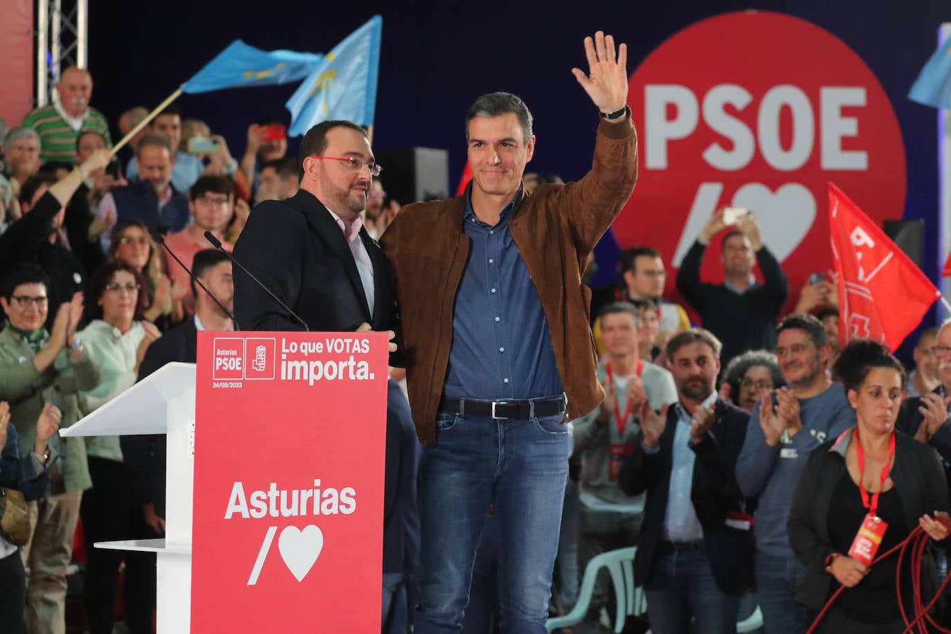 Pedro Sánchez, en Gijón