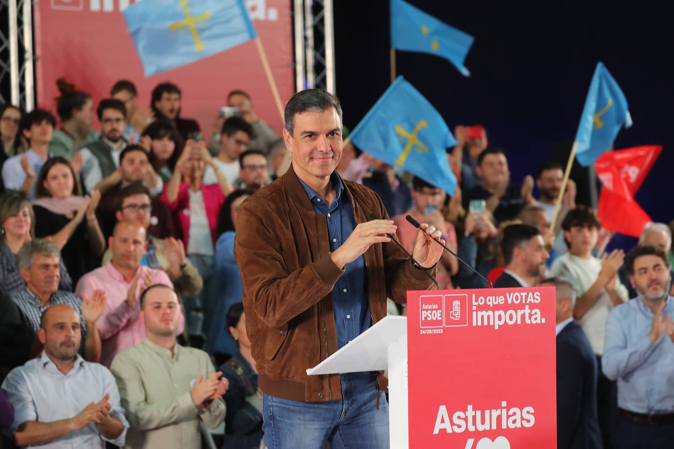 Pedro Sánchez, en Gijón