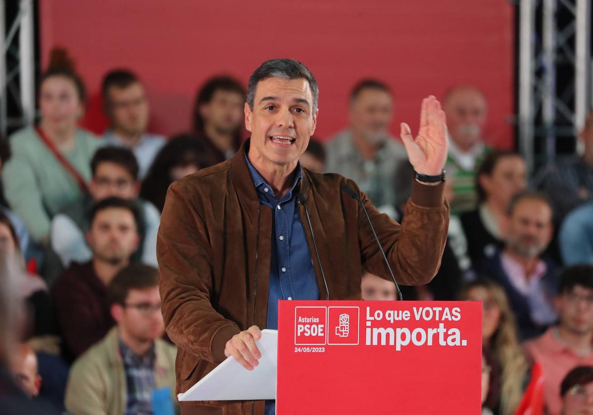 Pedro Sánchez, en Gijón