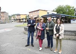 Juan Carlos Guerrero, Mariví Monteserín, Pelayo García y Yolanda Alonso,en el Marcos del Torniello.