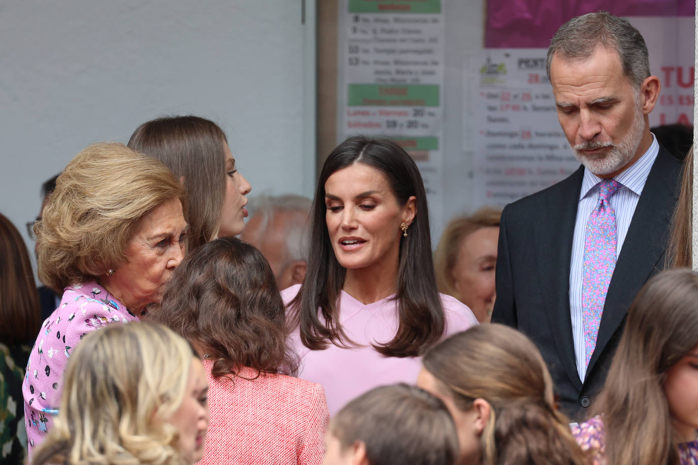 Armonía de color en la confirmación de la infanta Sofía