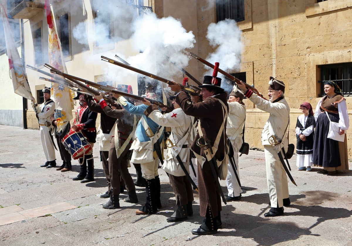 Un momento de la recreación del levantamiento de 1808.