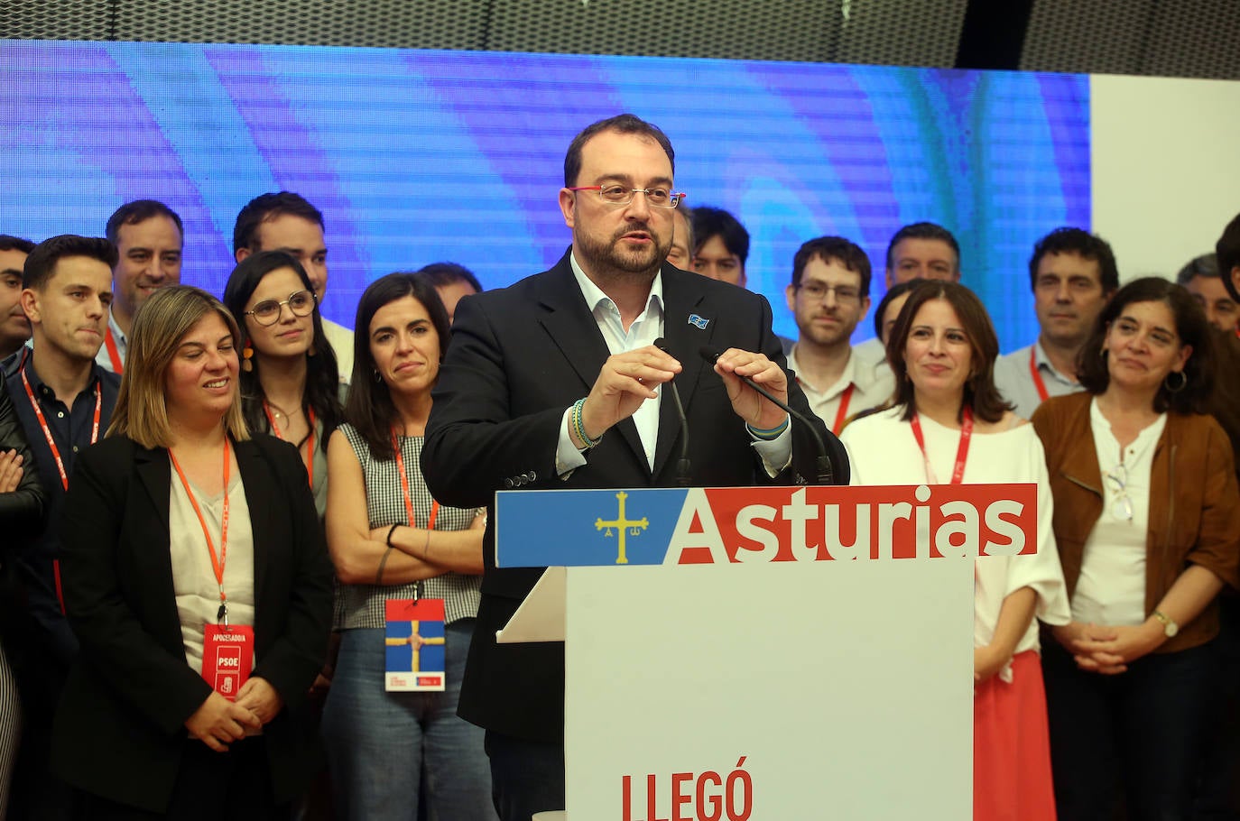 Así ha sido la celebración del PSOE tras la victoria en Asturias