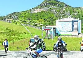 Descenso de bicletas hace dos temporadas.